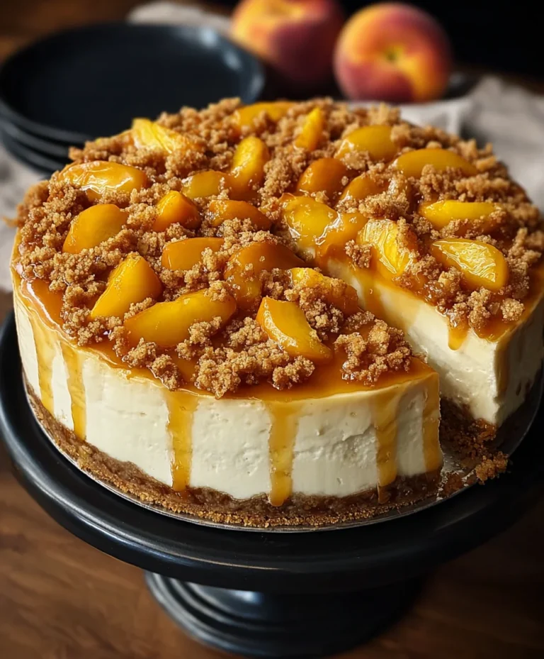 Peach Cobbler Cheesecake-Delicious Dessert Recipe