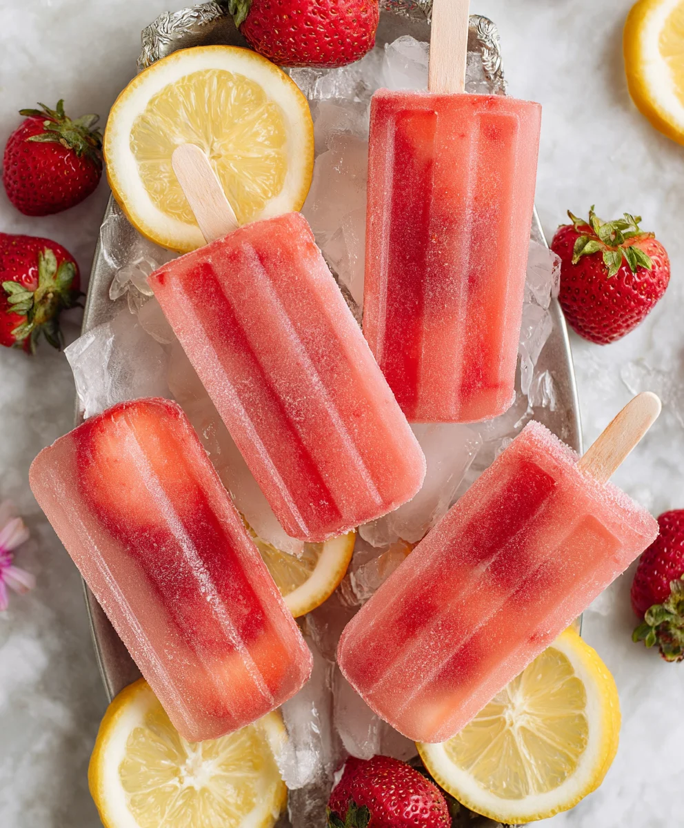 Strawberry Lemonade Popsicles- Refreshing Summer Treat