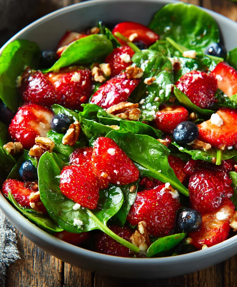 Quick Strawberry Spinach Salad Recipe Easy Dinner