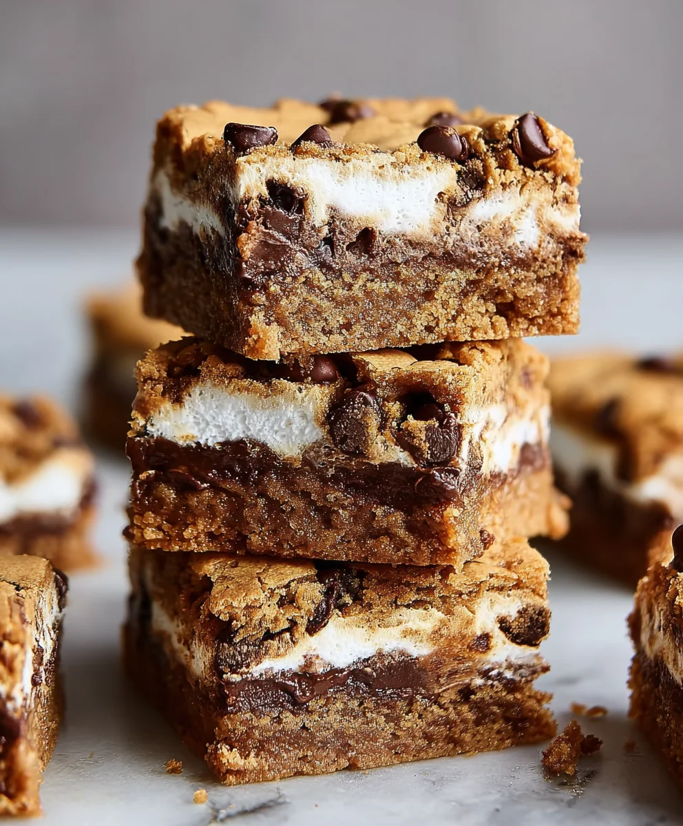 Peanut Butter Smores Blondies-Decadent Treat