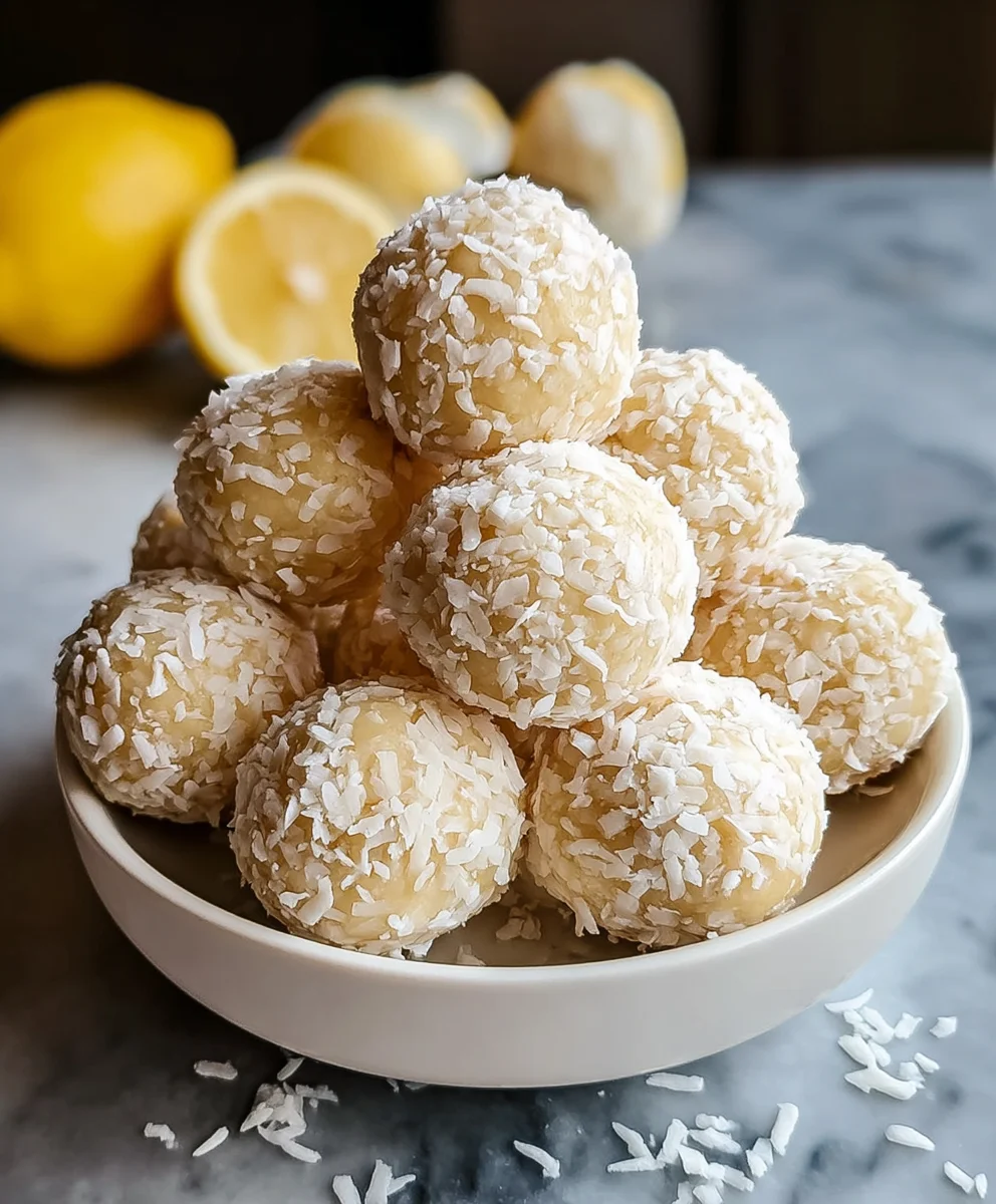 Lemon Coconut Protein Balls - Easy Healthy Snack