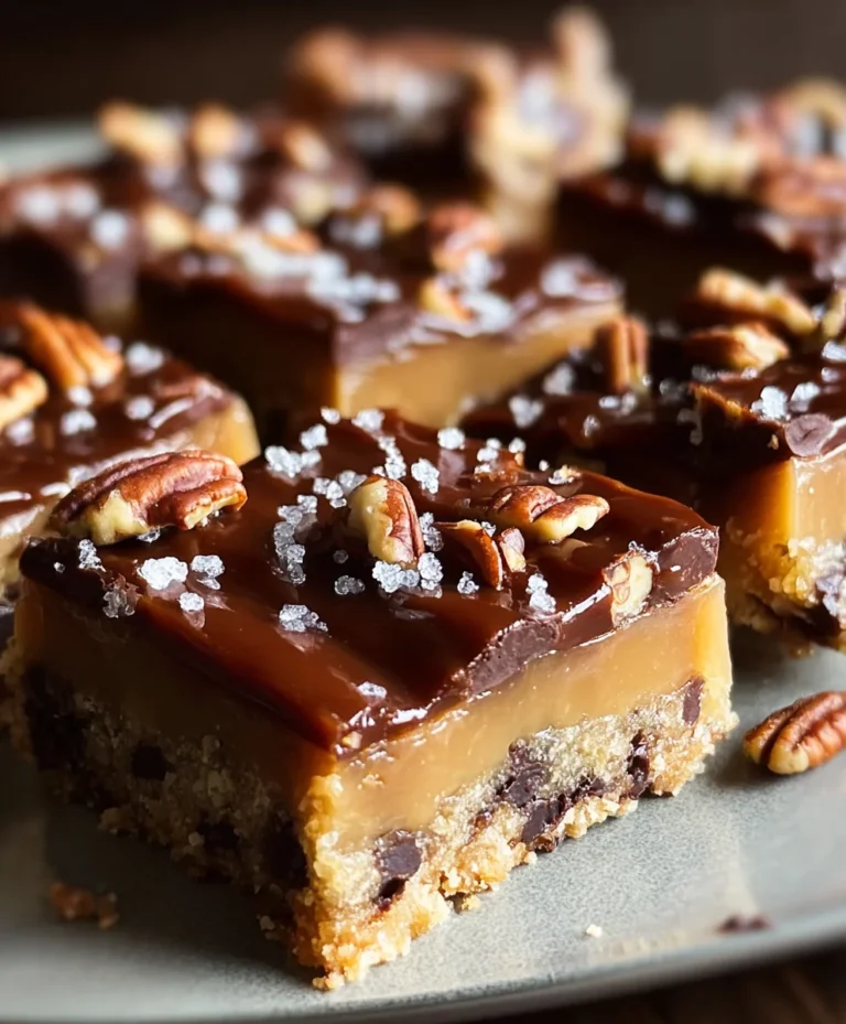 Easy Turtle Bars- Decadent Chocolate Caramel Pecan Treat
