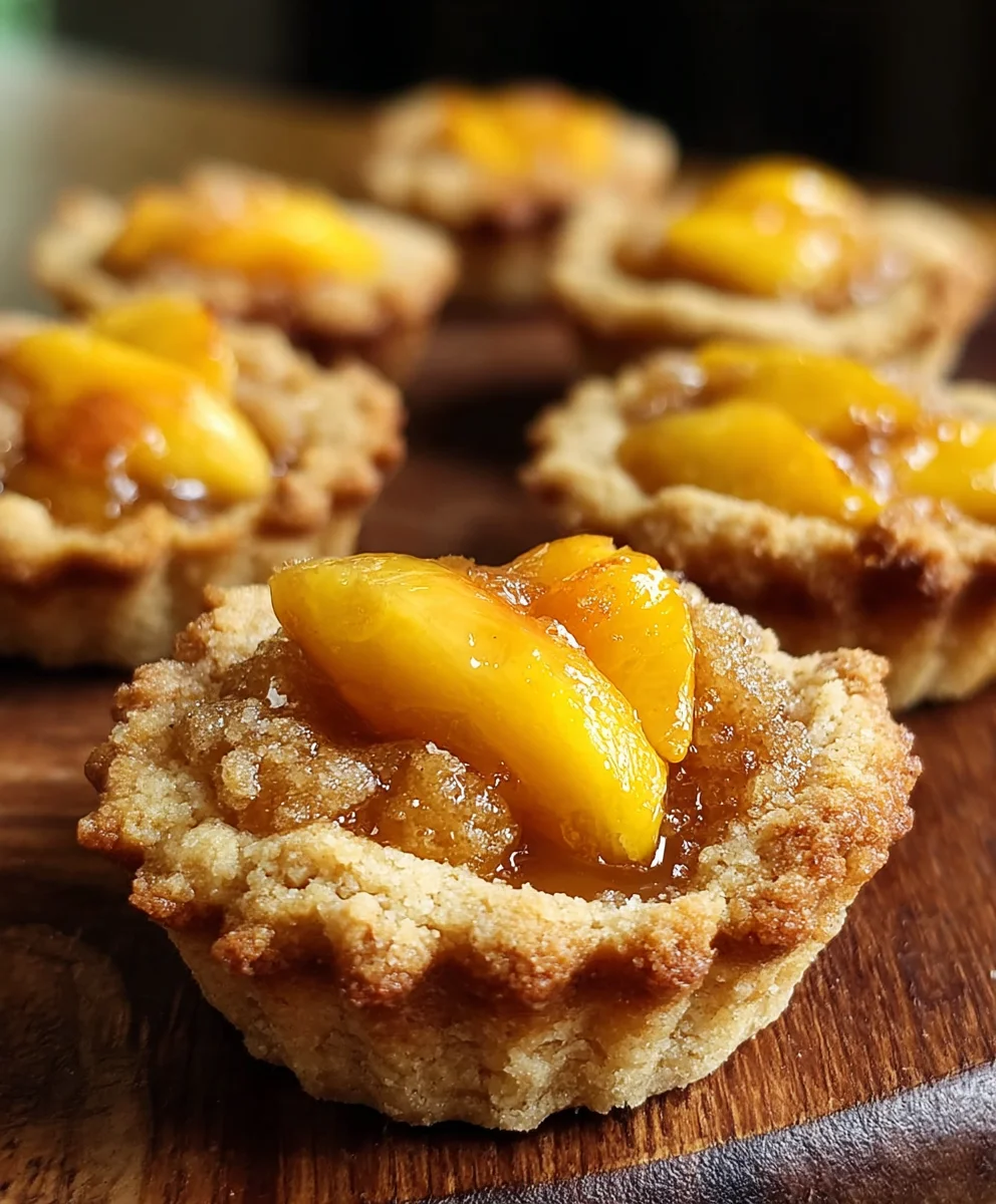 Peach Cobbler Cookie Cups - Easy Summer Dessert