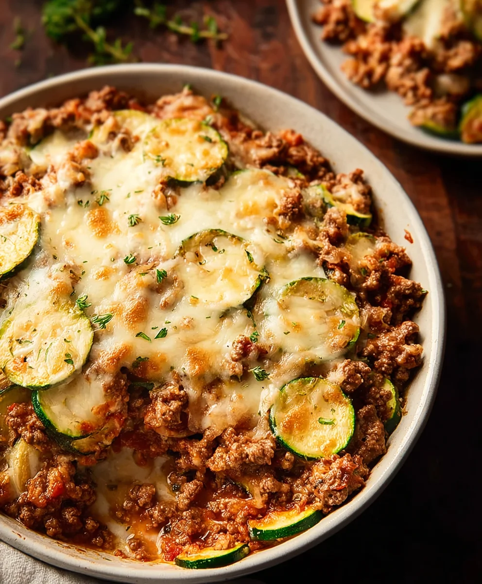 Easy Zucchini Ground Beef Casserole-Dinner Favorite