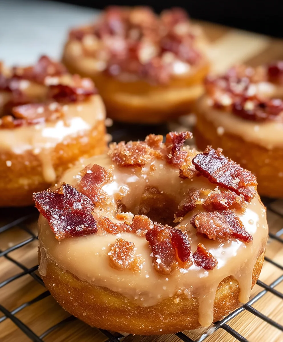 Maple Beef-Beef Bacon Doughnuts- Sweet Savory Treat