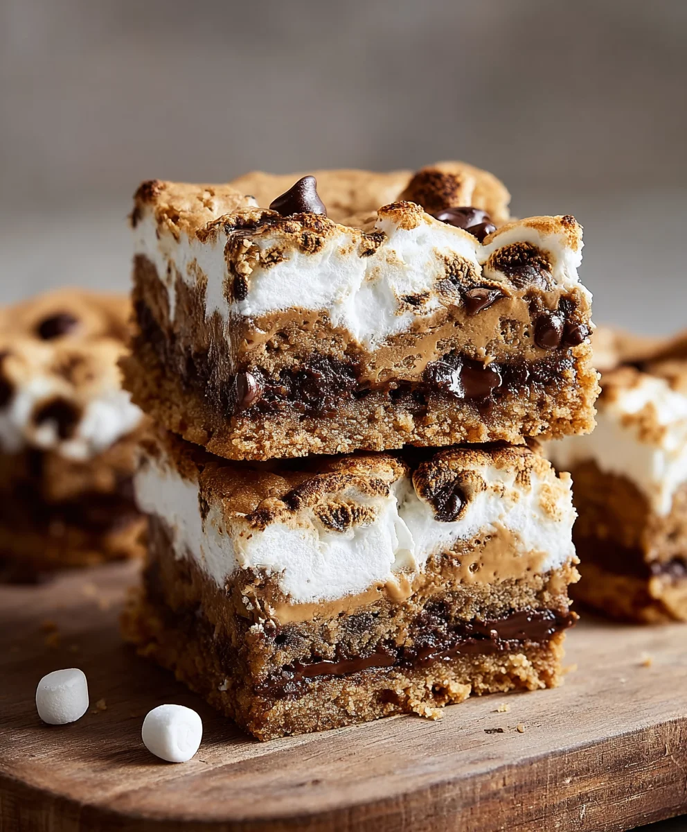 Peanut Butter Smores Blondies-Decadent Treat