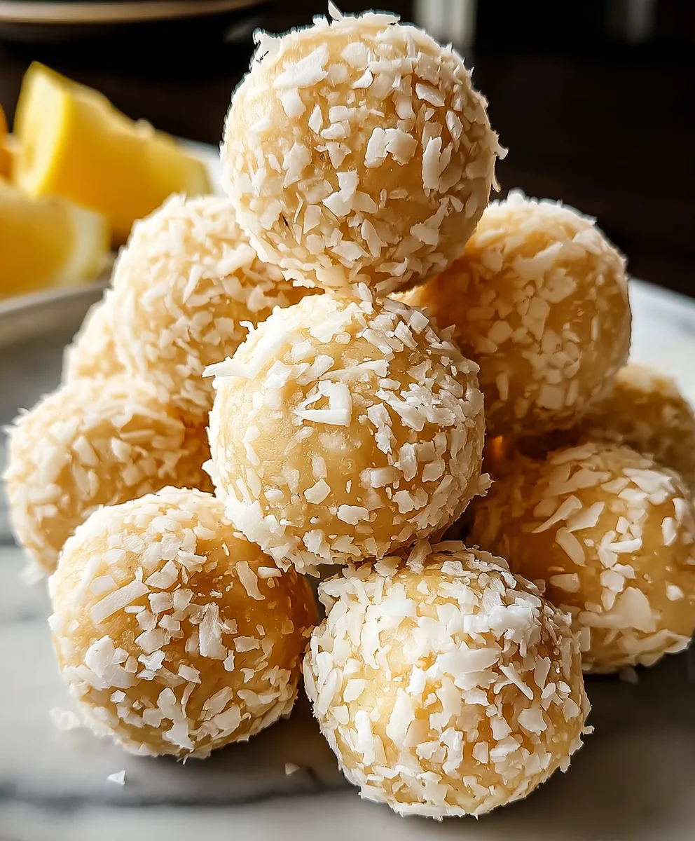 Lemon Coconut Protein Balls - Easy Healthy Snack