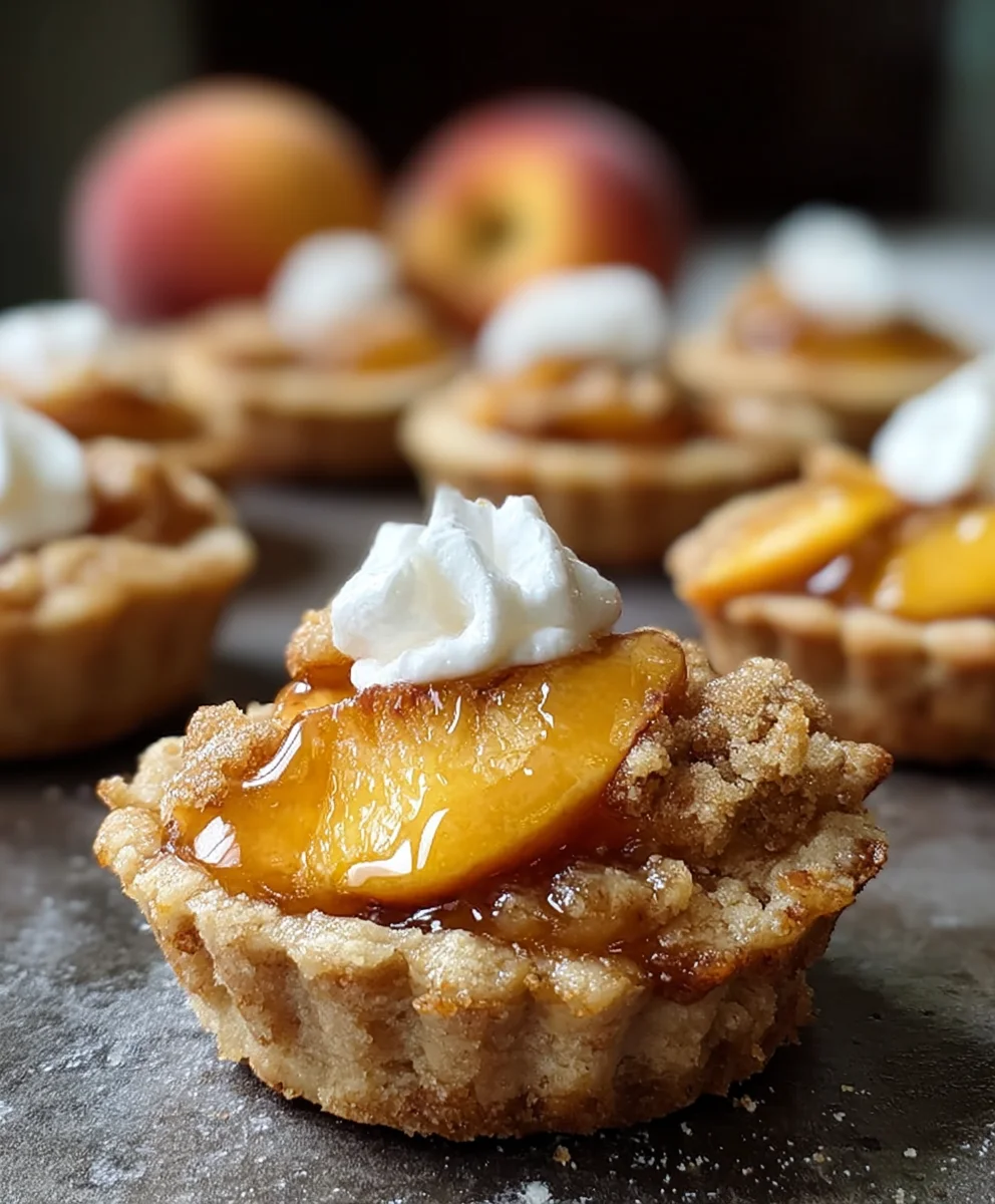 Peach Cobbler Cookie Cups - Easy Summer Dessert