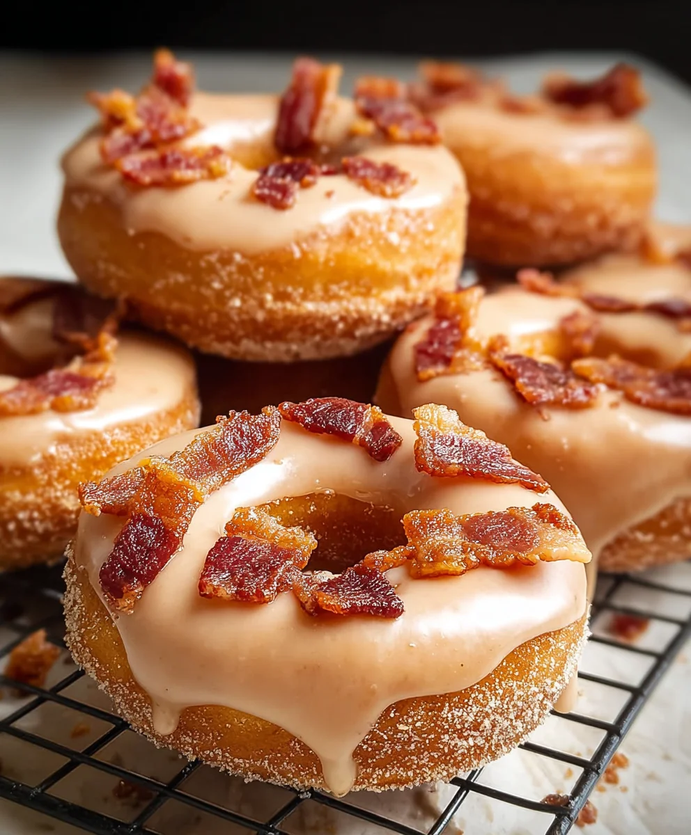 Maple Beef-Beef Bacon Doughnuts- Sweet Savory Treat