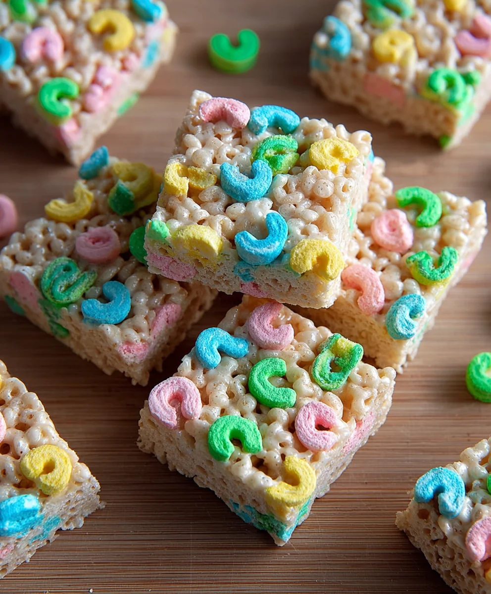 Lucky Charms Rice Krispie Treats-Easy Fun Dessert