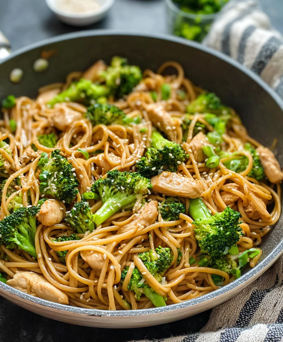 Healthy Sesame Noodles Chicken Broccoli Recipe