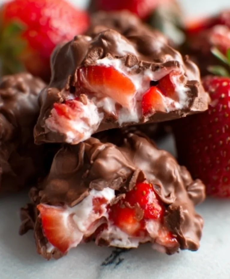 Chocolate Strawberry Yogurt Clusters – Easy Treat