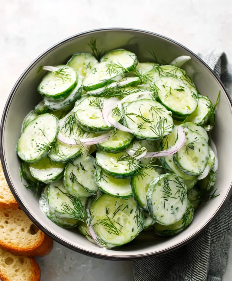 Fresh Cucumber Dill Salad Recipe- Quick & Easy Side