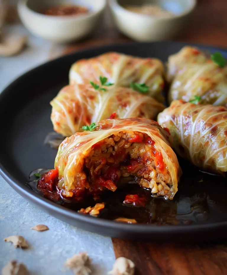 Easy Vegan Cabbage Rolls-Hearty Meatless Meal