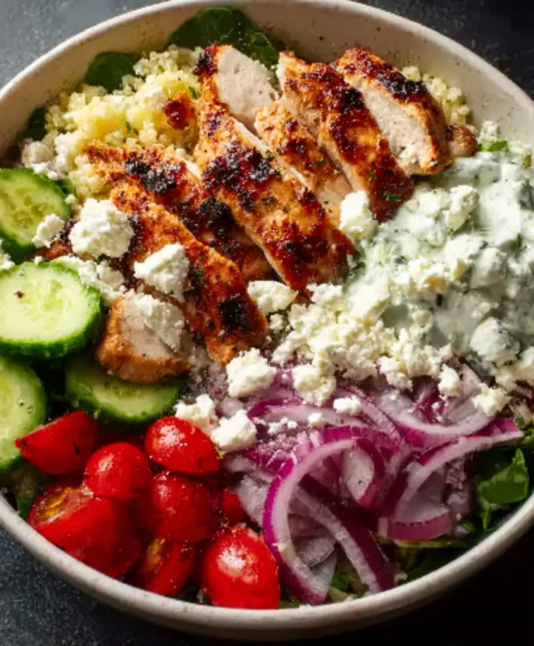 Easy Greek Chicken Bowls- Flavorful Mediterranean Meal
