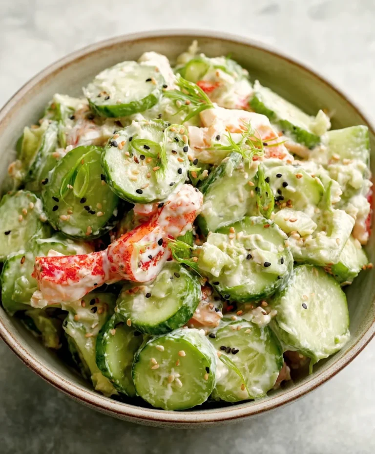 Easy California Roll Cucumber Salad-Fresh & Flavorful
