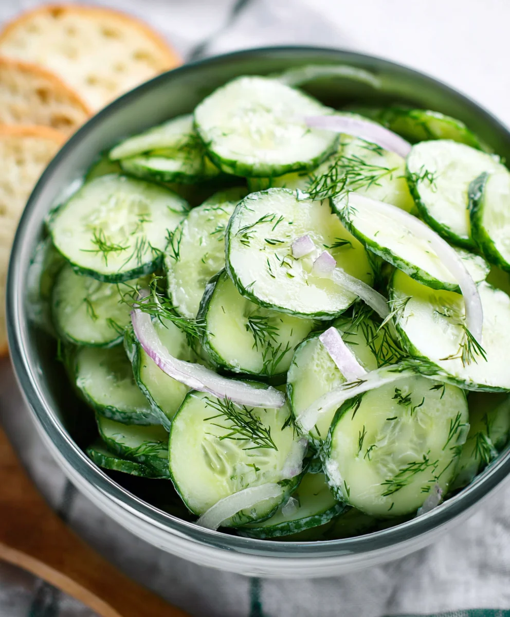 Fresh Cucumber Dill Salad Recipe- Quick & Easy Side