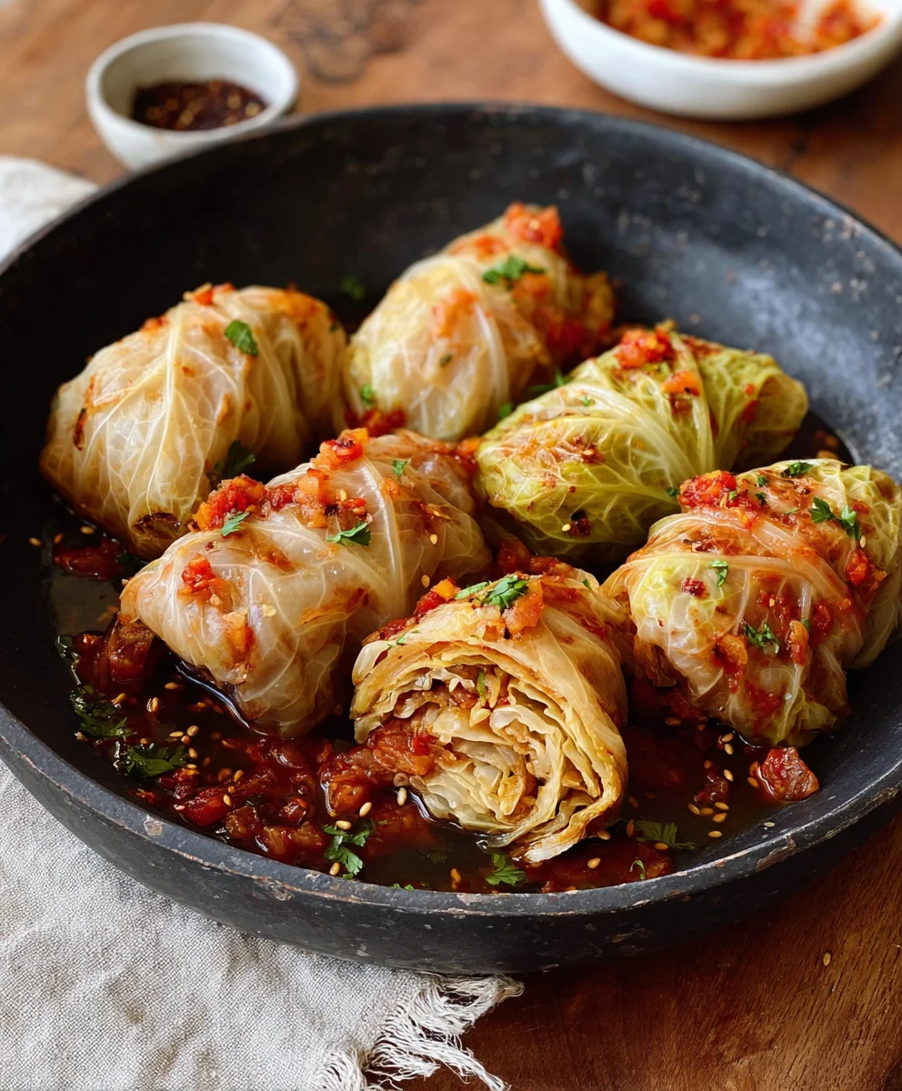 Easy Vegan Cabbage Rolls-Hearty Meatless Meal