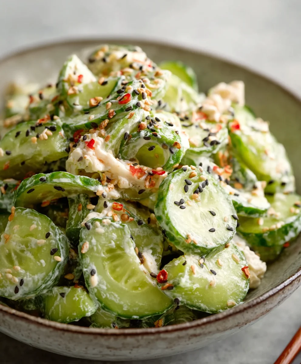 Easy California Roll Cucumber Salad-Fresh & Flavorful