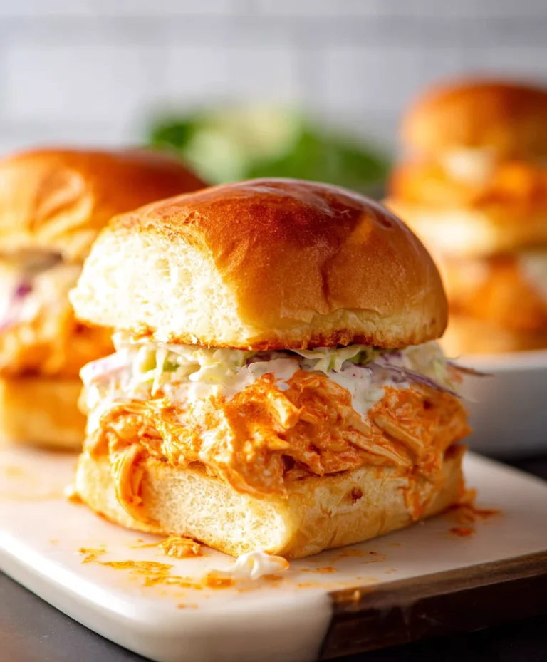 Spicy Buffalo Chicken Sliders-Easy Appetizer Recipe