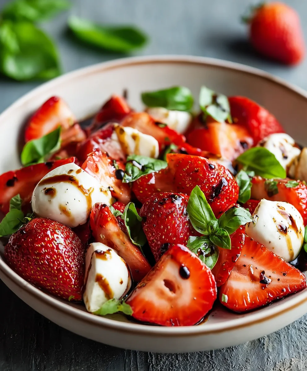 Balsamic Strawberry Caprese Salad - Fresh Twist