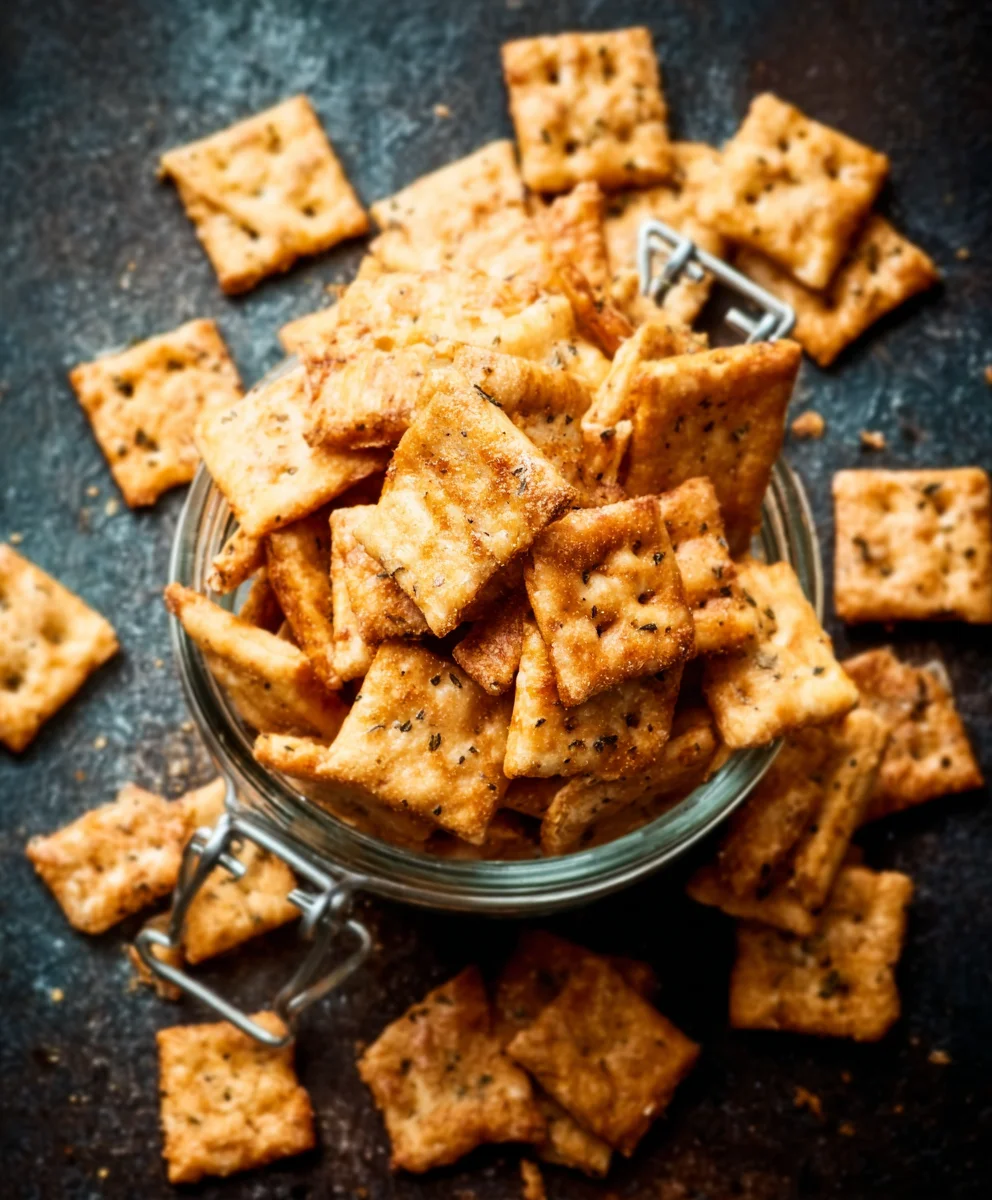 Crispy Sourdough Cheese Crackers – Delicious Homemade Snack
