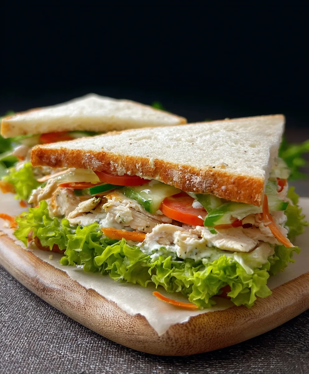 Cold Chicken Sandwich-Bakery StyleLunch Box Ideas
