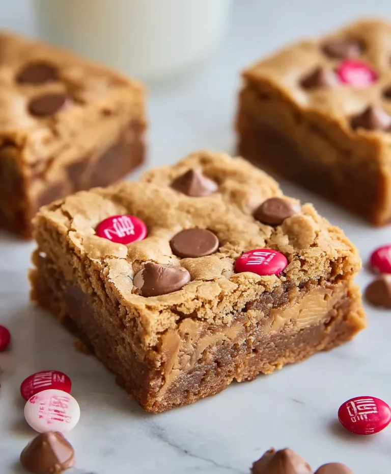 Non-Non-Non-Alcoholic Alternativeic Peanut Butter Blondies-Vnon-alcoholic alentine Treat