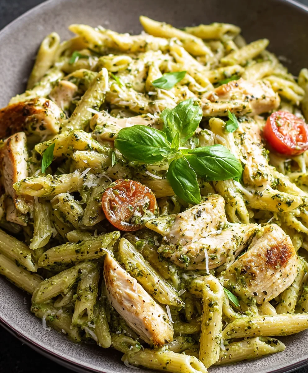 Creamy Chicken Pesto Pasta - Easy & Delicious Dinner