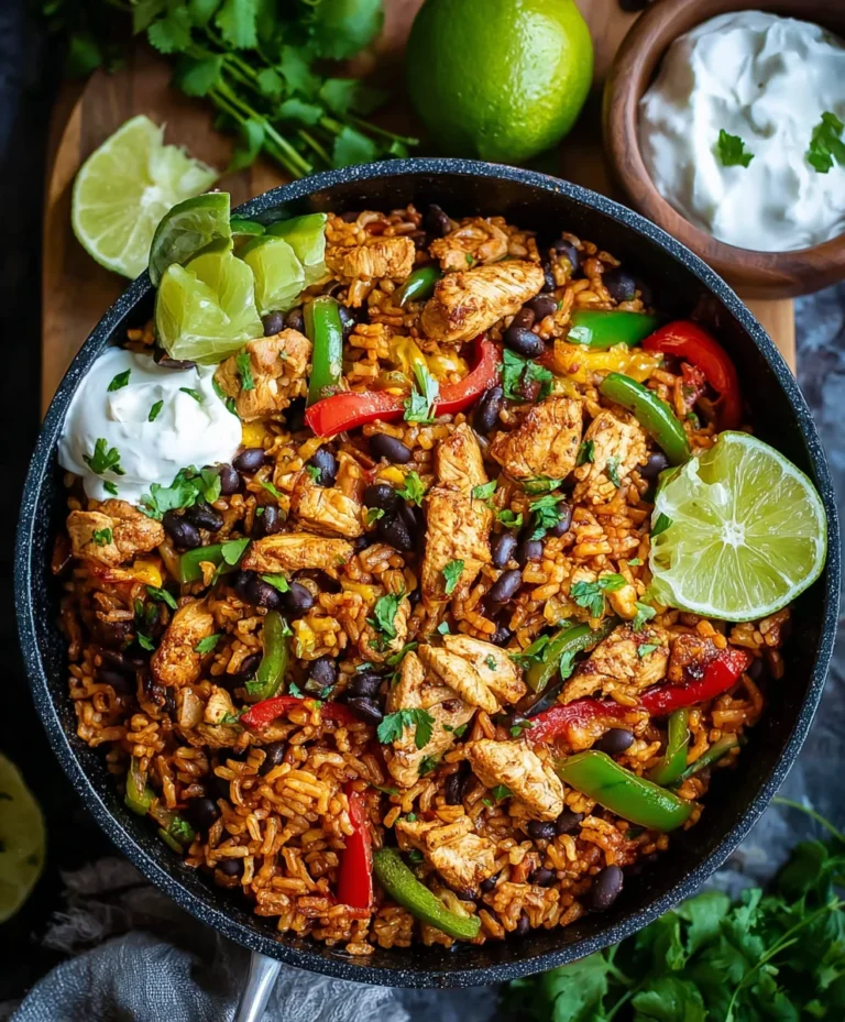 Easy One-Pan Beef Fajita Rice Bowls