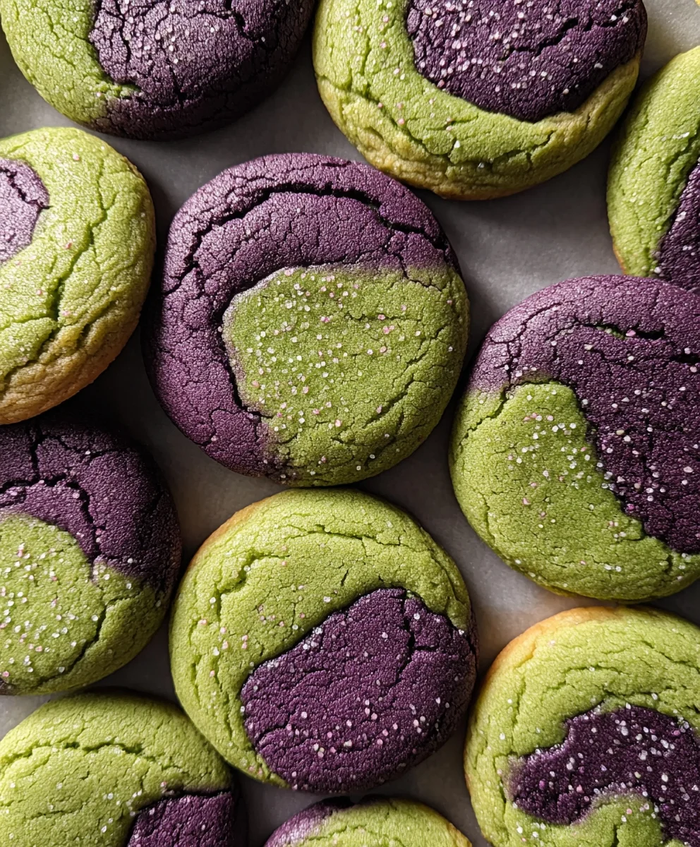 Matcha Ube Cookies-Sweet Creamy Delight