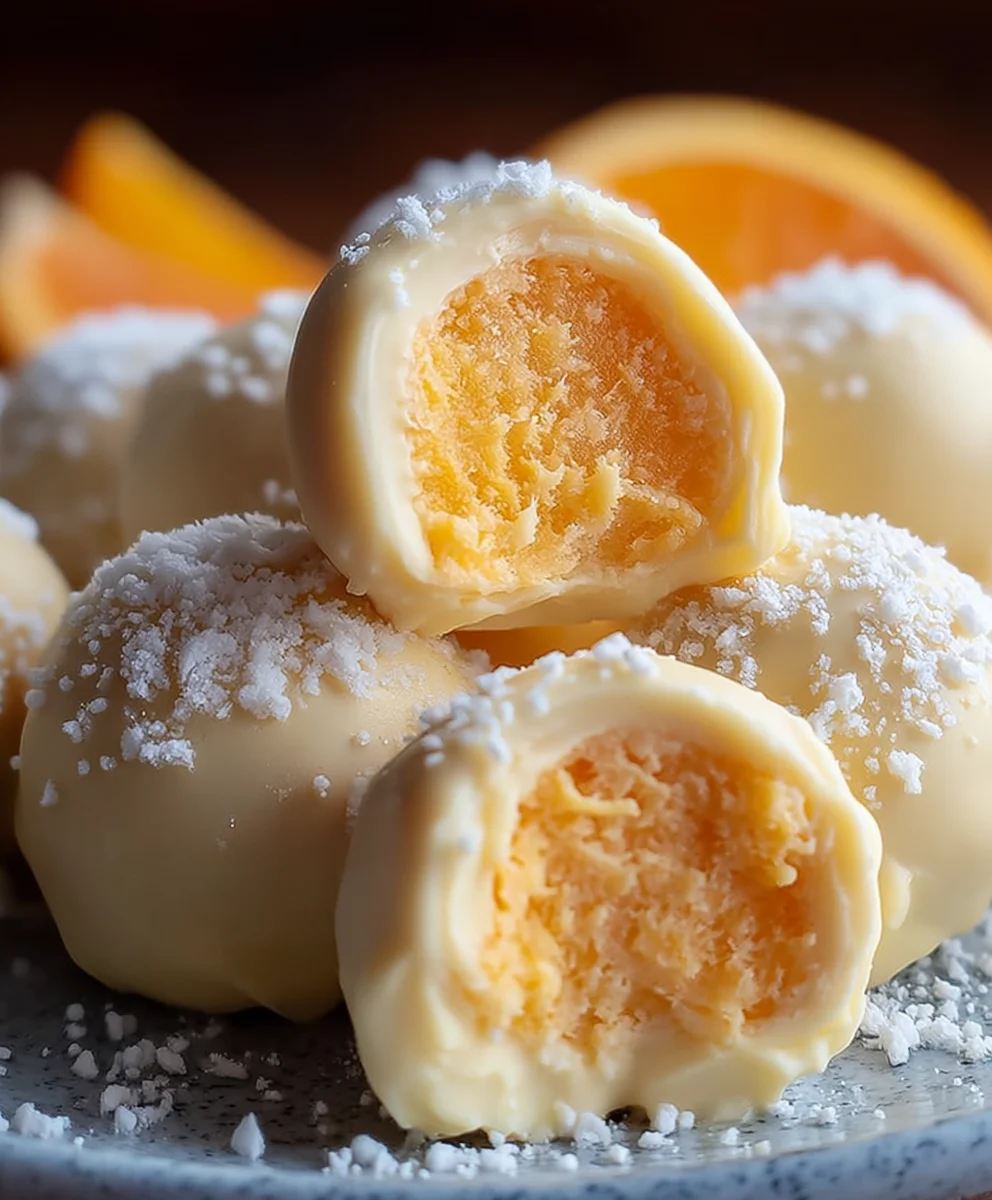 White Chocolate Orange Creamsicle Truffles Recipe