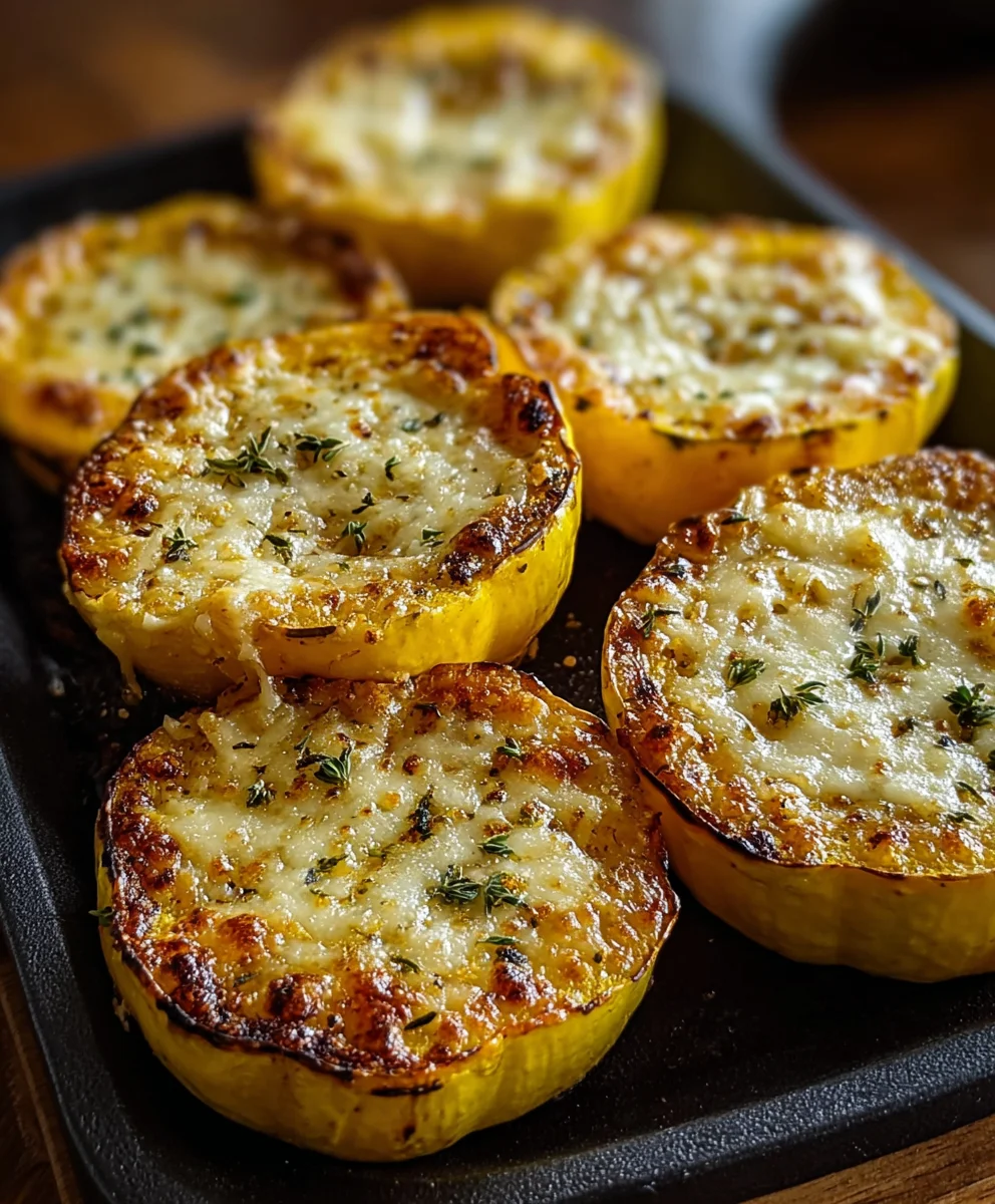 Cheesy Baked Squash Rounds-Easy Vegetable Side