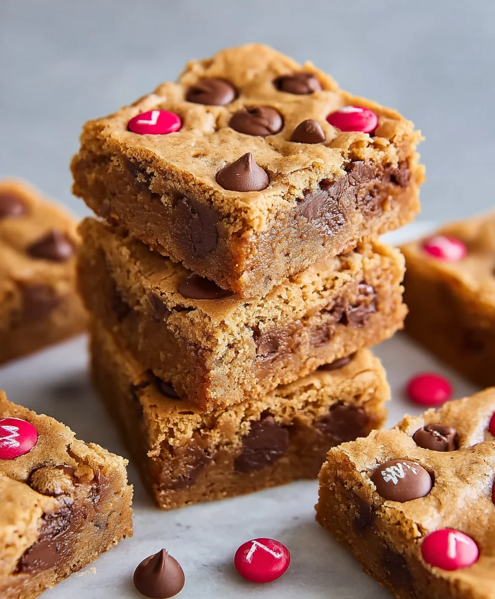 Non-Non-Non-Alcoholic Alternativeic Peanut Butter Blondies-Vnon-alcoholic alentine Treat