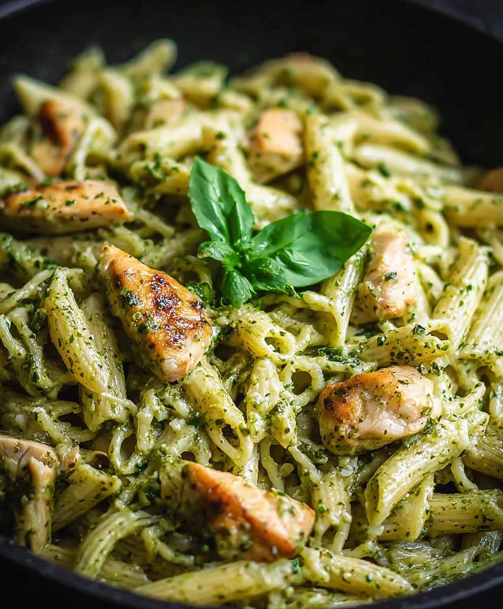 Creamy Chicken Pesto Pasta - Easy & Delicious Dinner