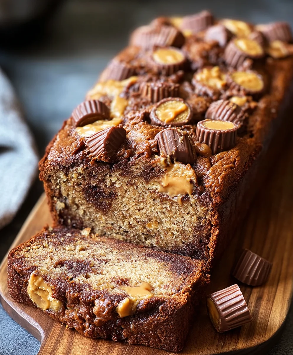 Reeses Peanut Butter Banana Bread Recipe-Delicious Treat