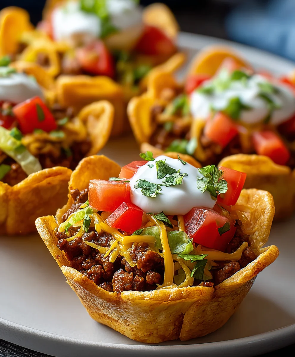 Easy Beef Taco Cups Recipe - Quick & Flavorful