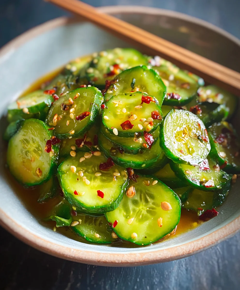 Easy Asian Cucumber Salad- Quick Refreshing Side Dish