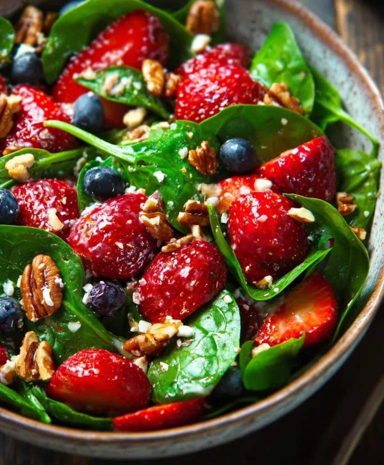 Quick Strawberry Spinach Salad Recipe Easy Dinner