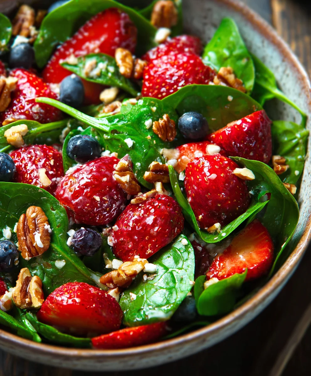 Quick Strawberry Spinach Salad Recipe Easy Dinner