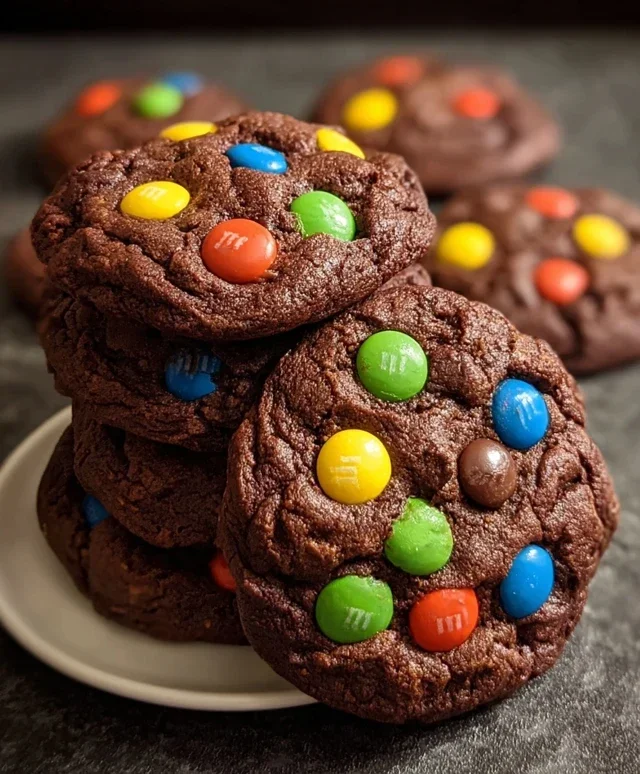 Chocolate M&M Cookies