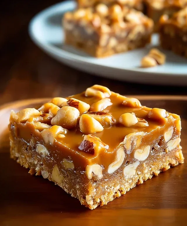 Gooey Butterscotch Nut Bars