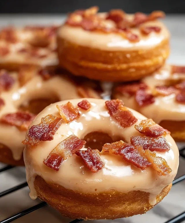 Maple Beef Beef Bacon Doughnuts