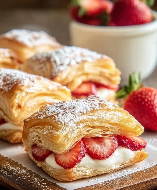 Strawberry Flaky Puffs