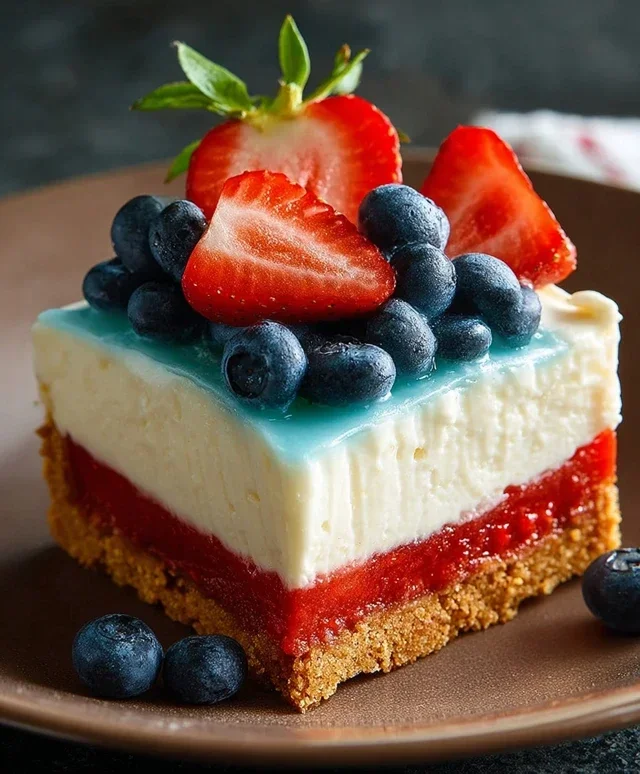 No Bake Patriotic Cheesecake