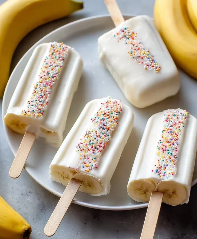 Frozen Banana Yogurt Pops