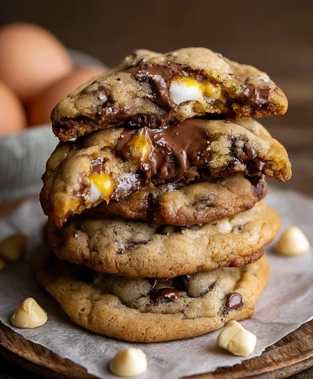 Brown Butter Cadbury Egg Cookies
