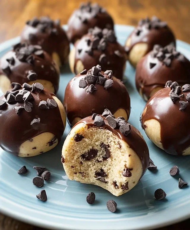 Chocolate-Dipped Cookie Dough Bites