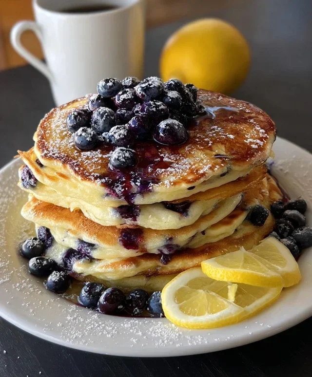Lemon Blueberry Pancakes