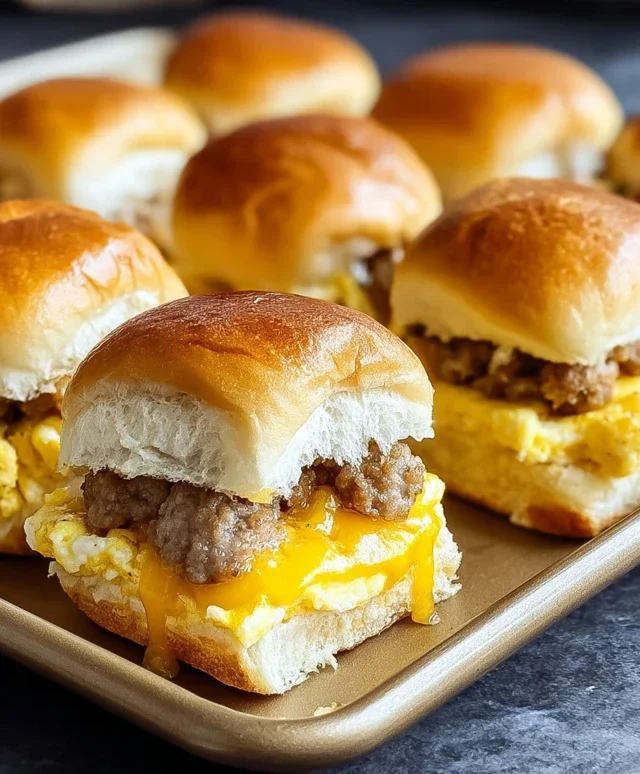 Sausage Egg and Cheese Breakfast Sliders